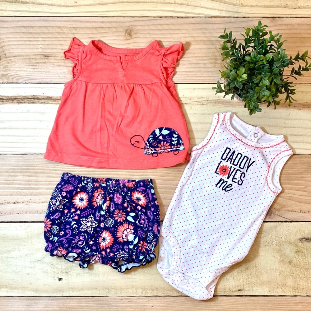 🔥 $5 -Carter’s 3 Piece Turtle Outfit